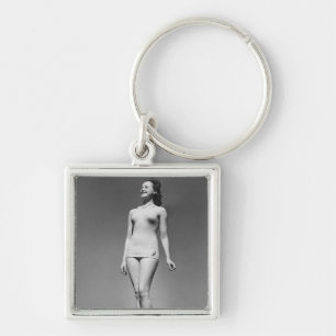 Woman in Swimsuit Key Ring