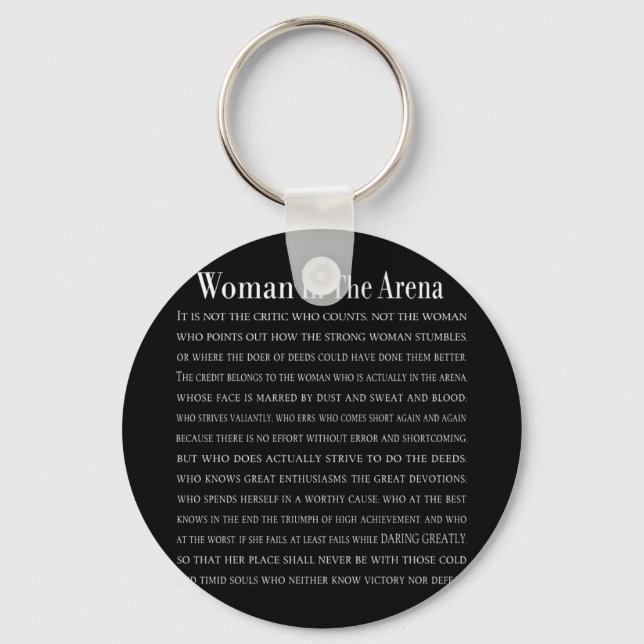 Woman In The Arena Key Ring (Front)