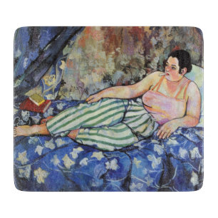 Woman in the Blue Bedroom (by Suzanne Valadon) Cutting Board