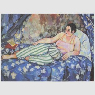 Woman in the Blue Bedroom (by Suzanne Valadon) Tissue Paper