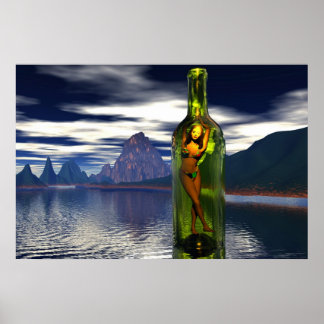 woman in the bottle poster