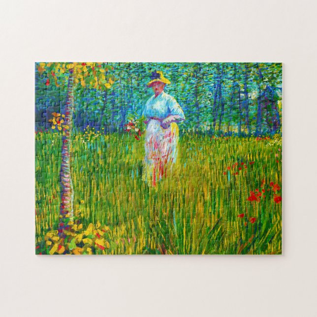 Woman in the Garden by Vincent Van Gogh Jigsaw Puzzle (Horizontal)