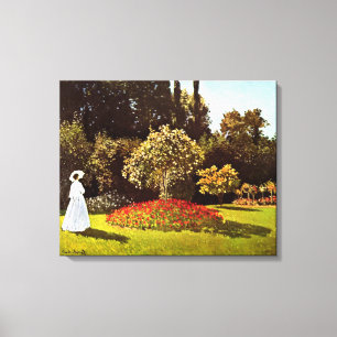 Woman in the Garden Monet Fine Art Canvas Print