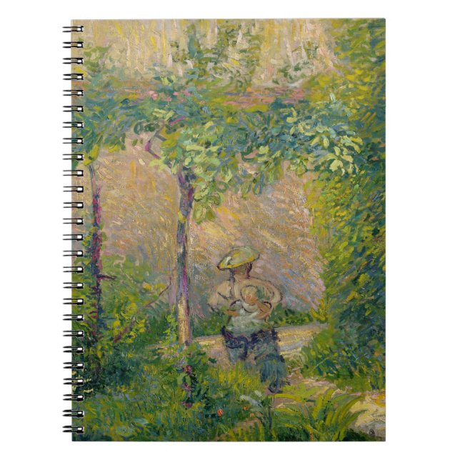 Woman in the Garden (oil on canvas) Notebook (Front)