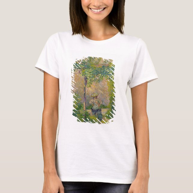 Woman in the Garden (oil on canvas) T-Shirt (Front)