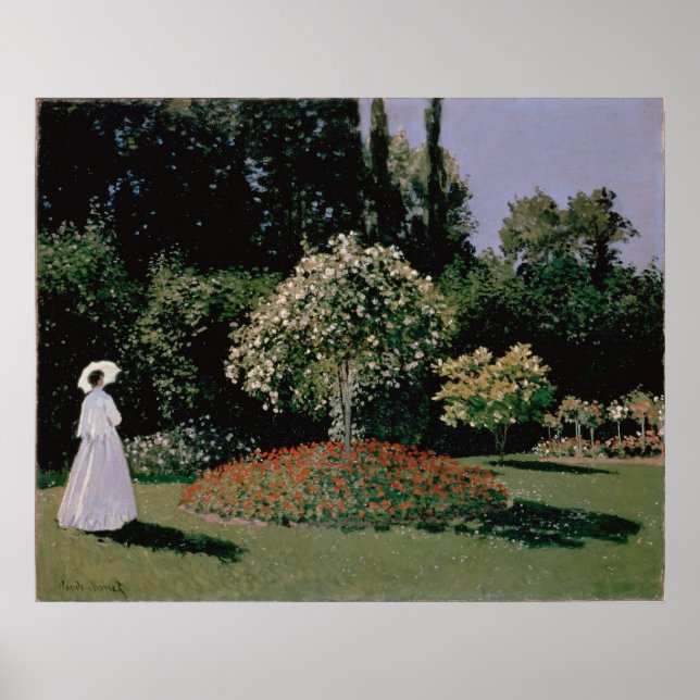 Woman in the Garden. Sainte-Adress Poster (Front)