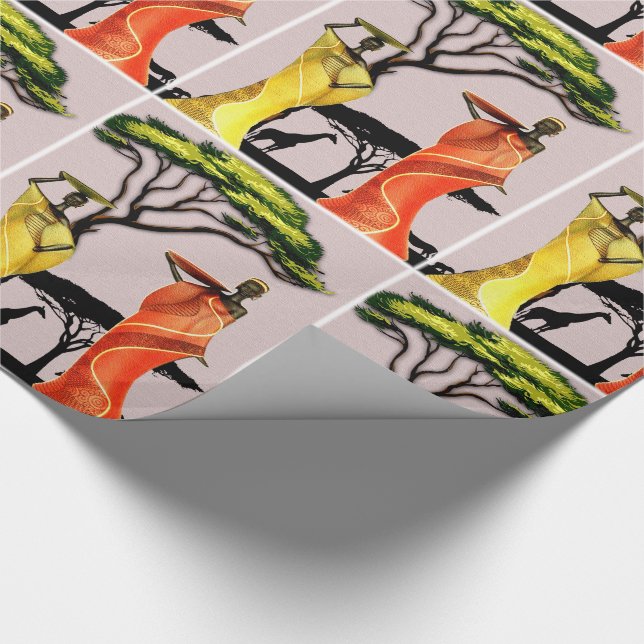 Woman in the Garden Wrapping Paper (Corner)