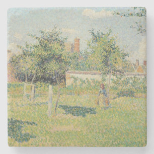 Woman in the Meadow at Eragny, Spring, 1887 Stone Coaster