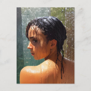 Woman in the Shower Postcard