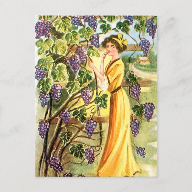 Woman in the Vineyard Postcard (Front)