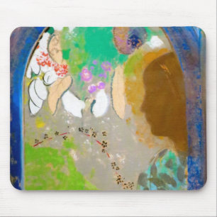 Woman in the Window, Redon Mouse Mat