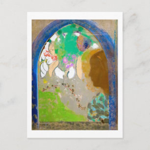 Woman in the Window, Redon Postcard