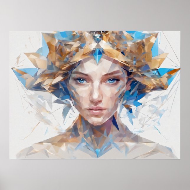 Woman in Traditional Attire Poster (Front)