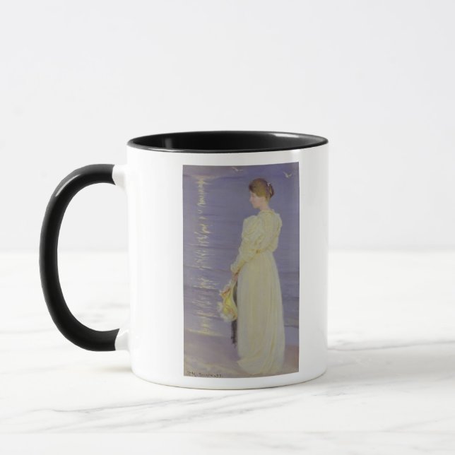 Woman in White on a Beach, 1893 Mug (Left)