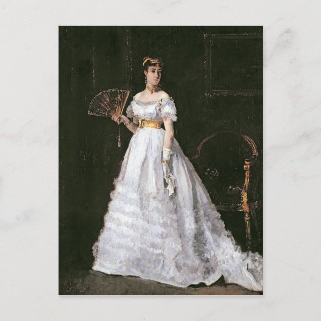 Woman in White Postcard (Front)