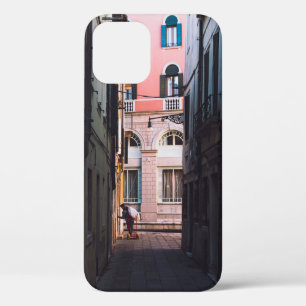 WOMAN IN WHITE SHIRT AND BLACK PANTS WALKING ON SI iPhone 12 CASE