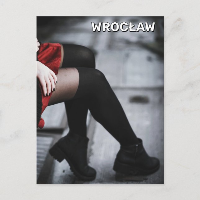 Woman In Wrocław, Poland Postcard (Front)
