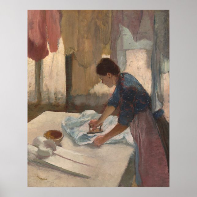 Woman Ironing - Edgar Degas Fine Art Poster (Front)