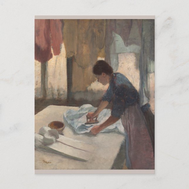 Woman Ironing Edgar Degas Postcard (Front)