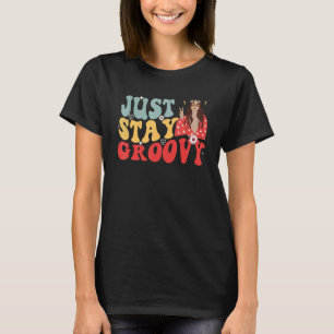 Woman Just Stay Groovy Peace Sign Sunglass T-Shirt
