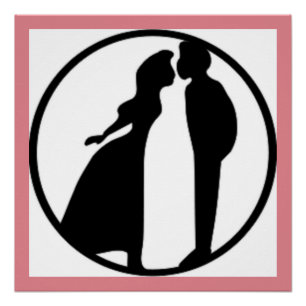 WOMAN KISSING MAN POSTER