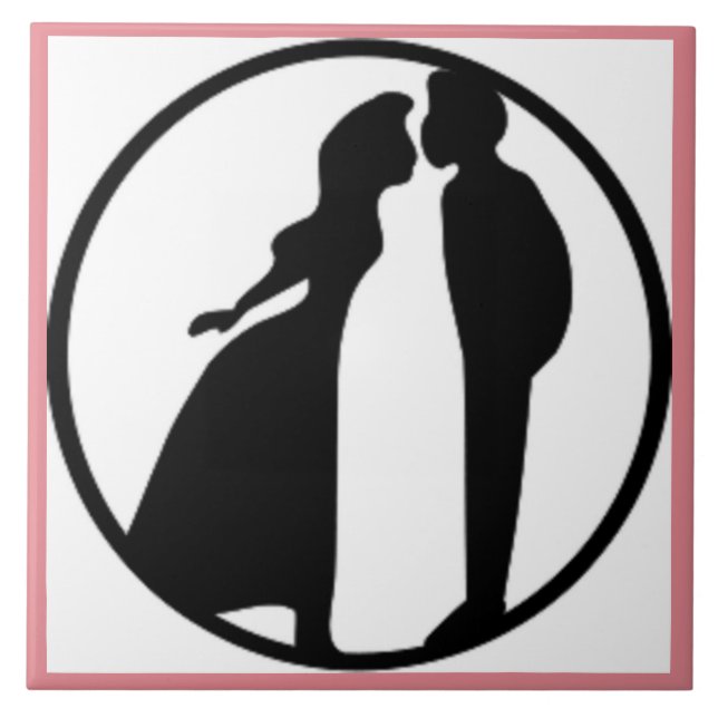 WOMAN KISSING MAN TILE (Front)