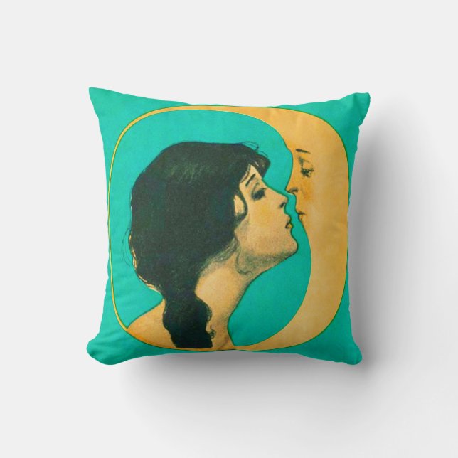 Woman Kissing the Moon Cushion (Front)