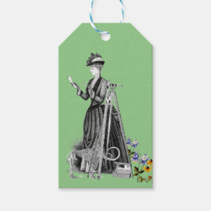 WOMAN LAND SURVEYOR WESTERN SURVEY VINTAGE  GIFT T GIFT TAGS