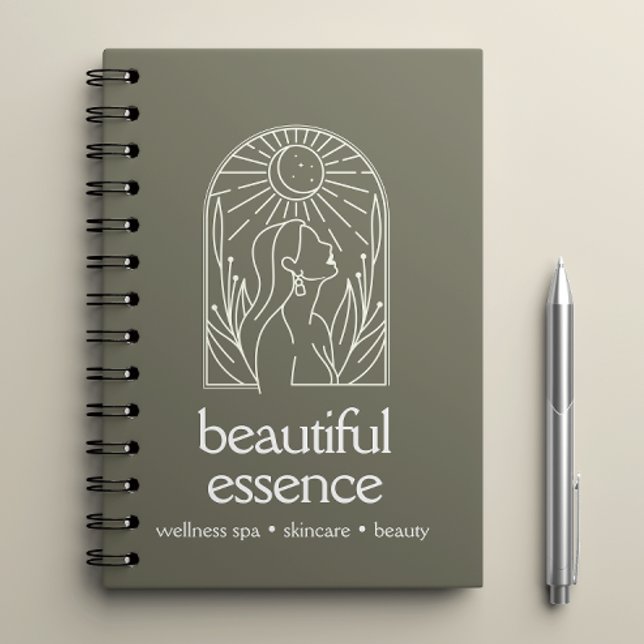 Woman Leaves Moon Arch SAGE Wellness Day Spa Notebook (Creator Uploaded)