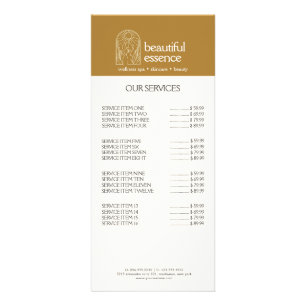 Woman Leaves Moon Arch SKINCARE Wellness Day Spa Rack Card