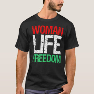 WOMAN LIFE FREEDOM IRAN Iranian Patriotic Slogan V T-Shirt