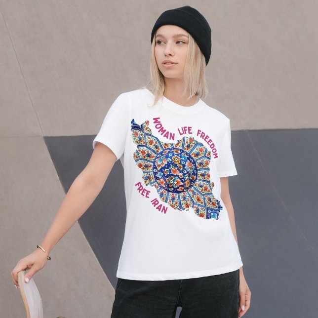 Woman Life Freedom | Persian Art Red Iranian Gifts T-Shirt (Woman Life Freedom | Persian Art Red T-Shirt)