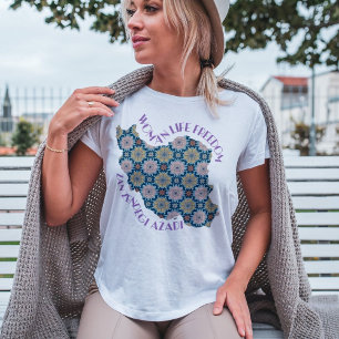 Woman Life Freedom Protest   Flowers Violet T-Shirt