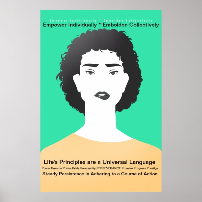 Woman,- Life's Principles-Perseverance Poster (Front)