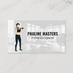 Woman Lifting Dumbbells Gym Appointment Card
