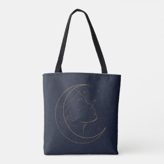 Woman Line Art Personalized Poster Tote Bag