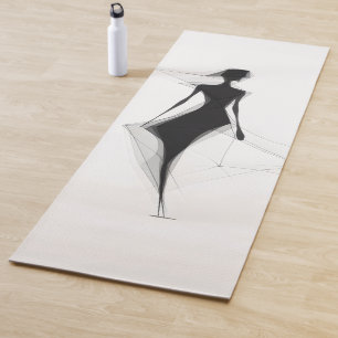 Woman Line Minimalism Yoga Mat