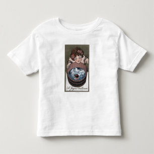Woman Looking in Wood Barrel Toddler T-Shirt