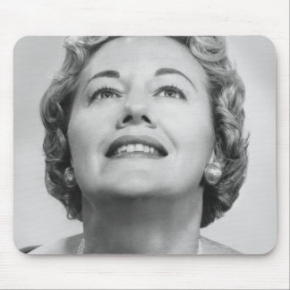 Woman Looking Up Mouse Mat