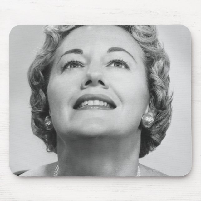 Woman Looking Up Mouse Mat (Front)