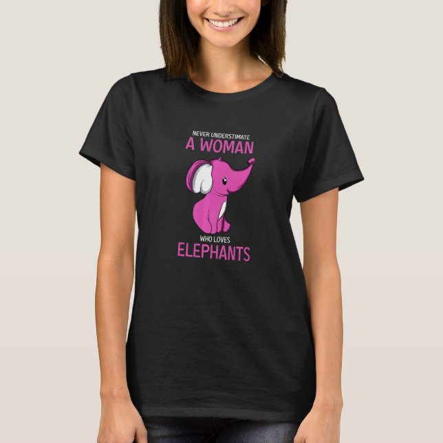 Woman Loves Elephant Toy Collectors   T-Shirt (Front)