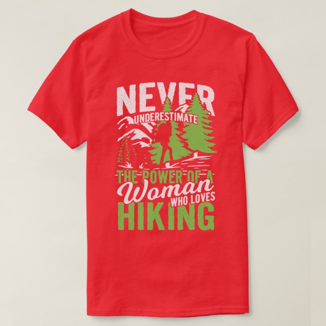 Woman loves hiking T-Shirt (Design Front)