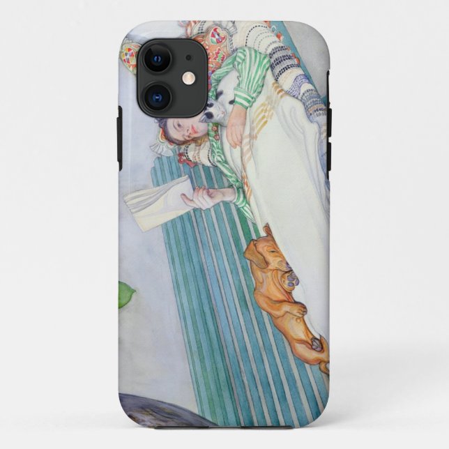 Woman Lying on a Bench, 1913 (w/c on paper) Case-Mate iPhone Case (Back)