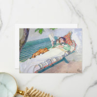 Woman Lying on a Bench by Carl Larsson