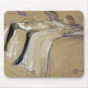 Woman lying on her Back - Lassitude Mouse Mat
