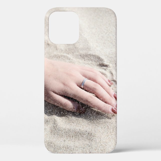 Woman lying on white sand Case-Mate iPhone case (Back)