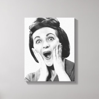 Woman Making Face Canvas Print