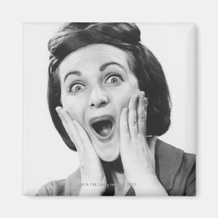 Woman Making Face Magnet