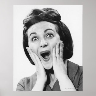 Woman Making Face Poster