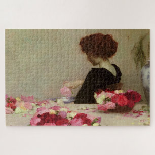 Woman Making Pot Pourri (by Herbert Draper) Jigsaw Puzzle